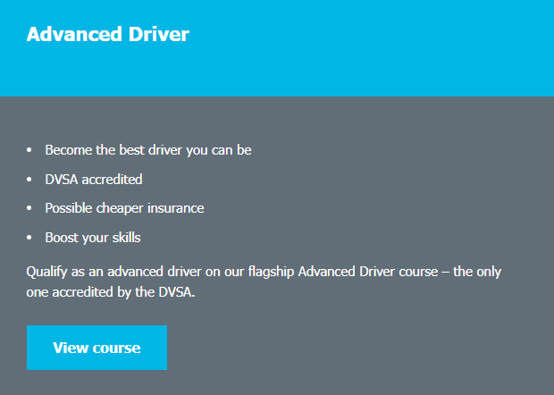 Advanced Driver course